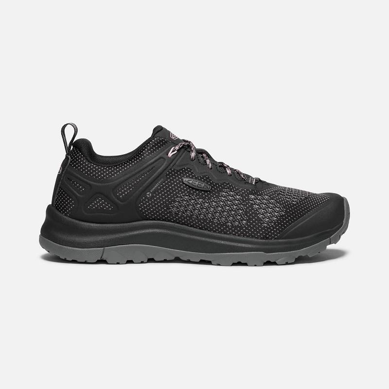 Keen Terradora II Vent Wanderschuhe Damen DE-30856 Black/Steel Grey - Keen Damenschuhe Schwarz